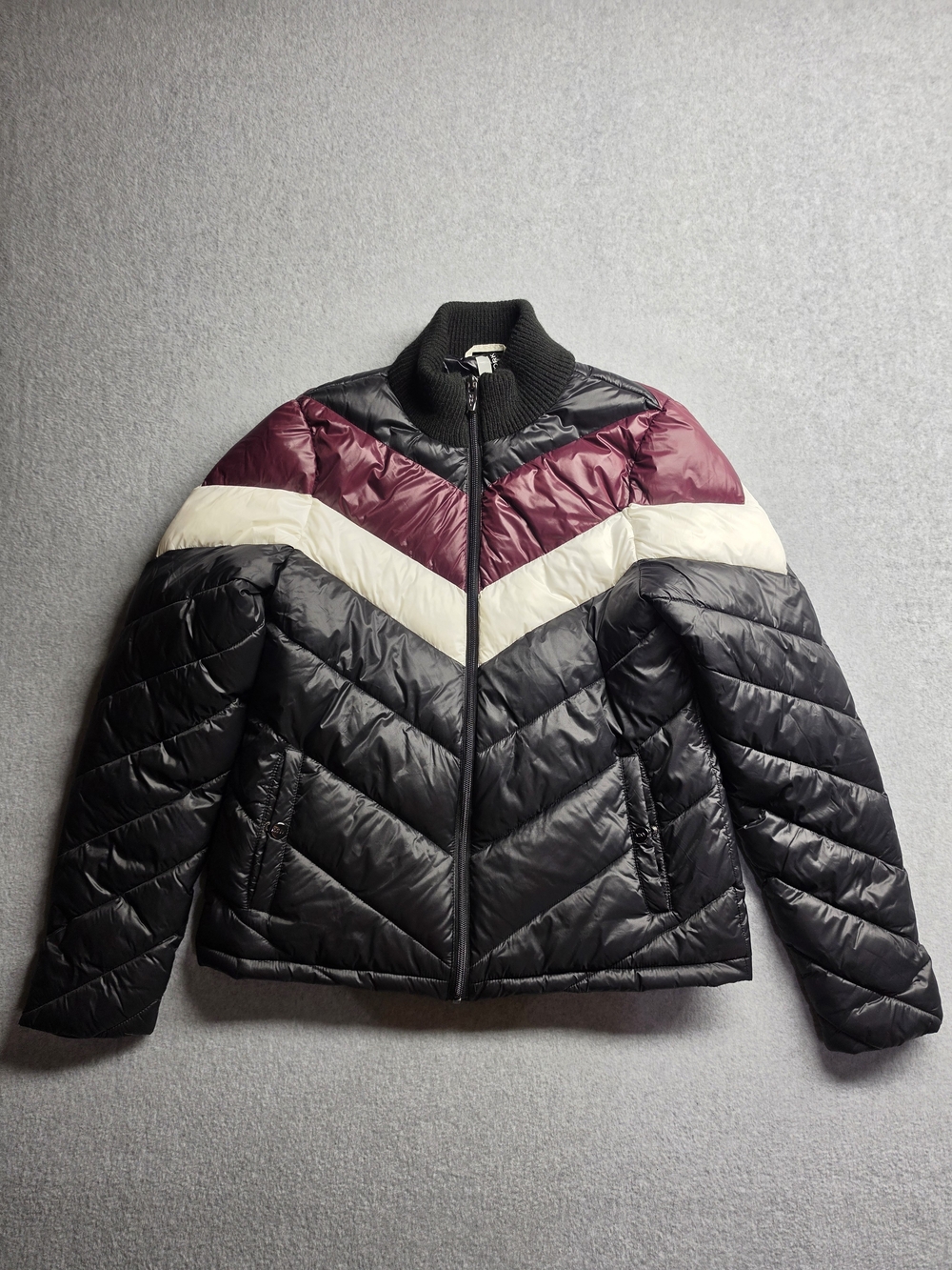 Marc New York Performance Women's Size Medium Colorblock Chevron Puffer Jacket